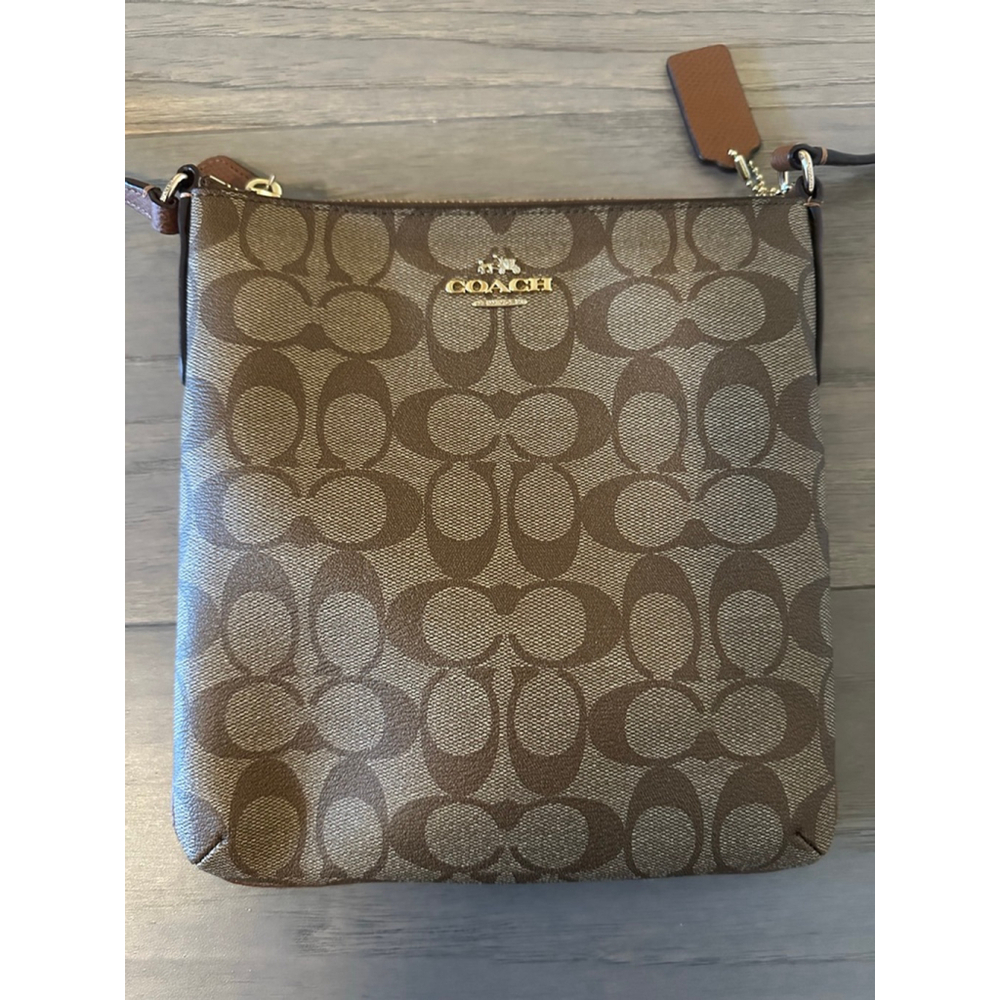 Coach Brown Logo Monogram Crossbody Purse - Picture 2 of 10